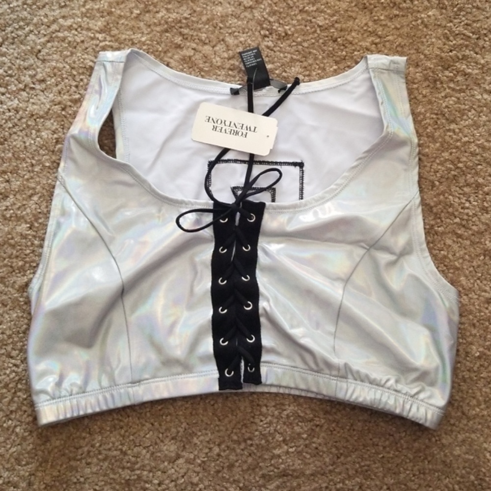 Forever 21 Holographic Crop Top